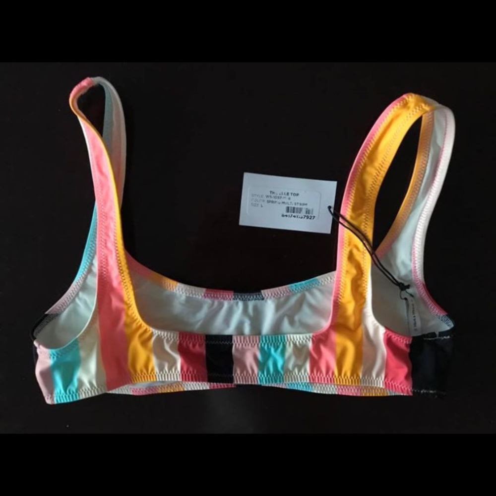 NWT Solid & Striped Bikini Top - Elle Top - Picture 3 of 5